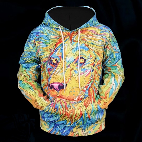 Mr. Bao Long & Miss. Go | Sweaters | Newtags Colorful 3d Print Lion ...